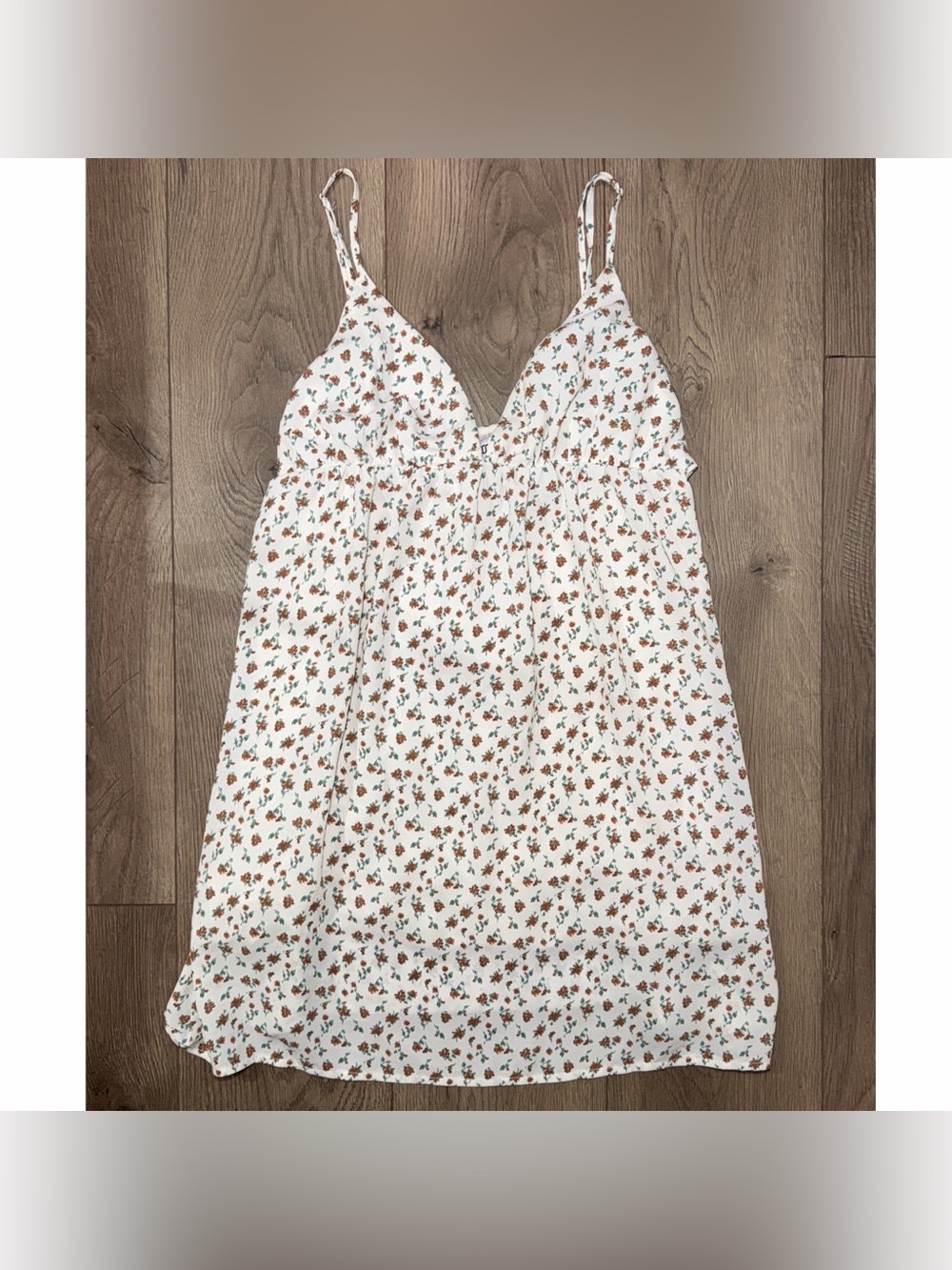 Pre-Owned Princess Polly Koko Mini Dress White Floral Short Size 12 Cute Girly